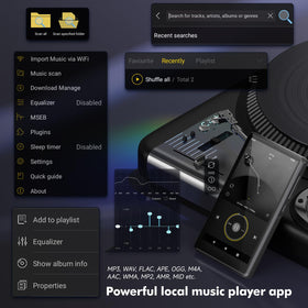 RUIZU Android 13 Play Store access enables customizable music apps.