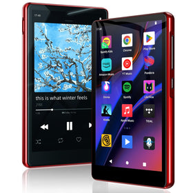RUIZU Android MP3 Player with Bluetooth and WiFi, premium glass back for a premium feel.