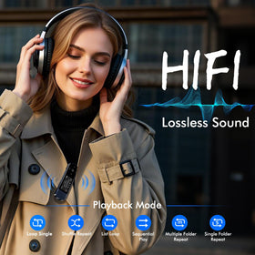 RUIZU AUX and ports image showing 3.5mm jack and line-in recording option