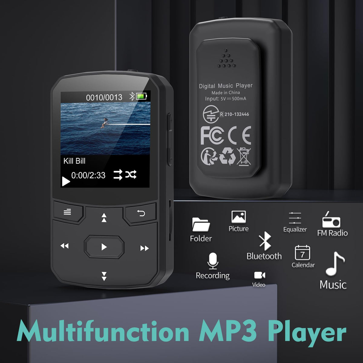 RUIZU display playing music, clear playback status benefit