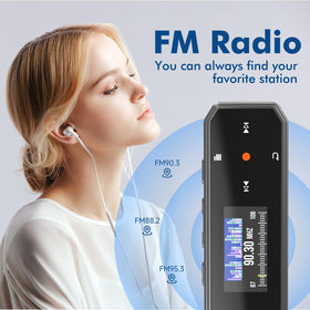 RUIZU connected to car AUX and USB for easy in-car music