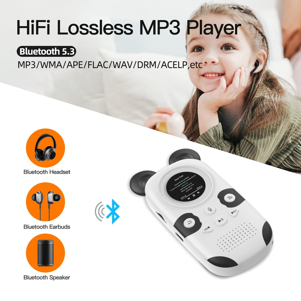 RUIZU panda in child hand to show size and easy grip for kids