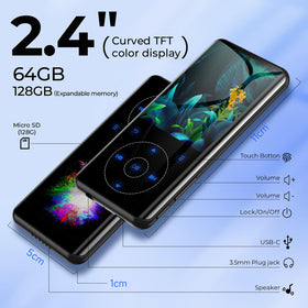 RUIZU side buttons and ports showing tactile controls and charging convenience
