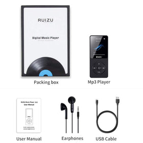RUIZU next to sunglasses showing compact size and pocketable convenience