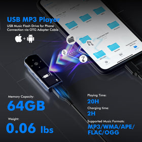 RUIZU USB plug detail illustrating fast file transfer and charging convenience