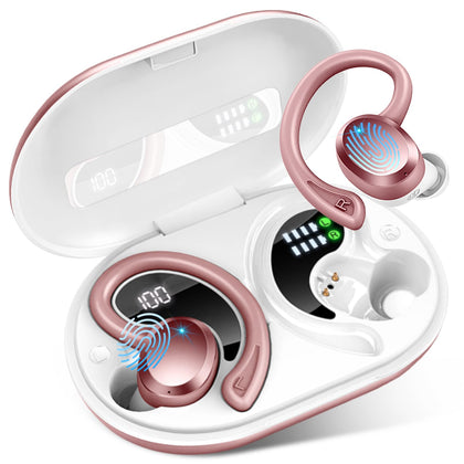 Rulefiss Q38 front packaging showing earbuds and case, benefit: clear product view
