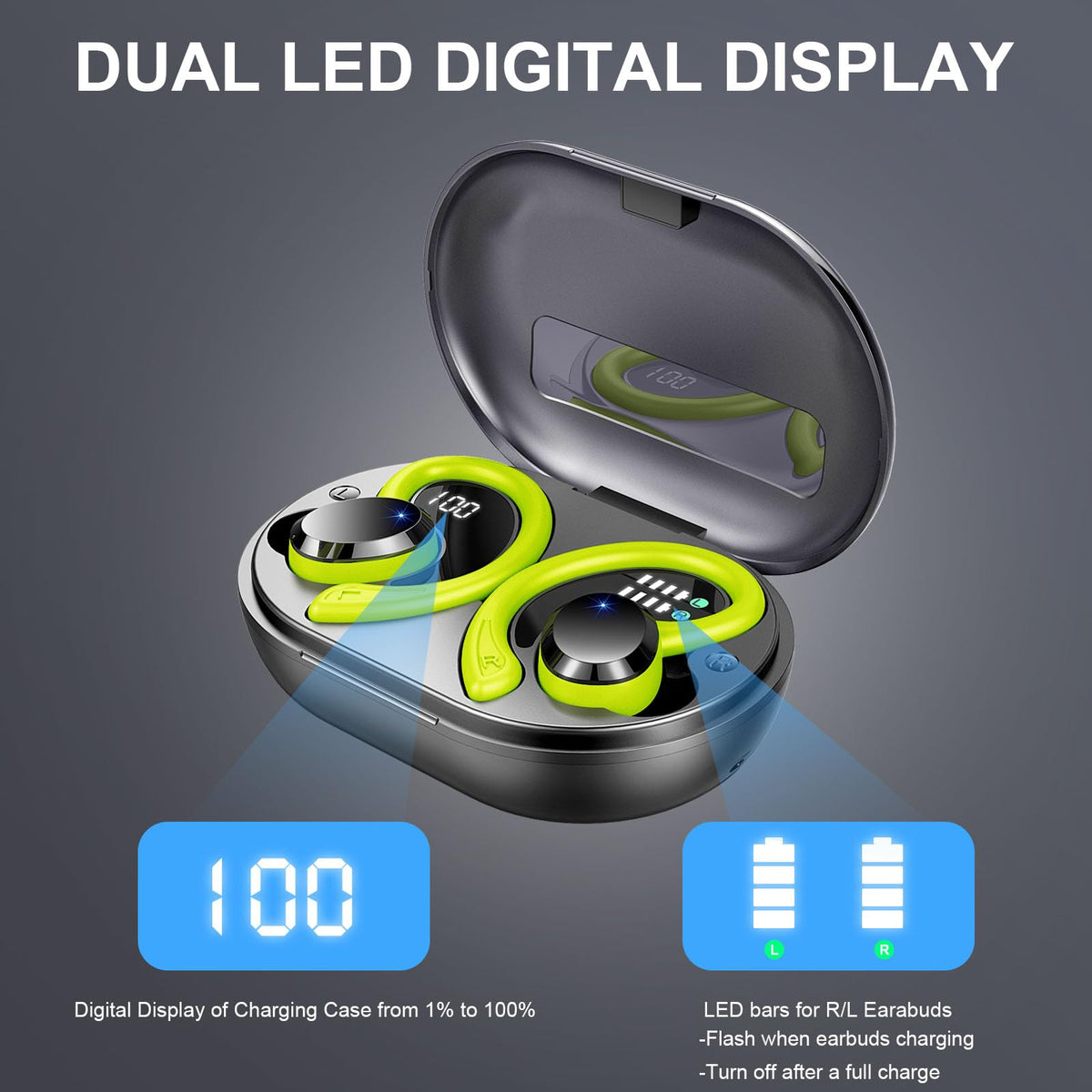 Rulefiss earbuds beside smartphone to show compact scale and pocketability