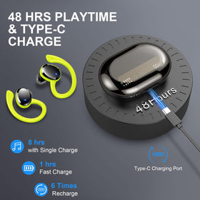 Rulefiss earbuds in runner lifestyle scene showing sweat-resistant performance
