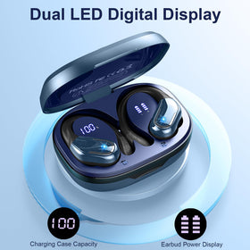 Rulefiss earbuds beside smartphone showing compact size and portability