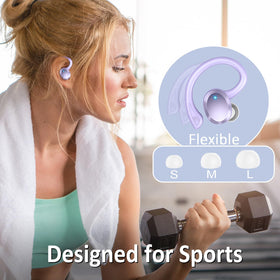 Rulefiss earbuds next to a hand, size and portability for everyday carry
