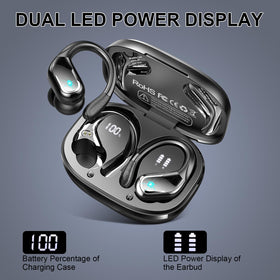 Rulefiss earbuds with water splashes illustrating IPX7 sweat and splash protection
