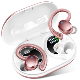 Rulefiss wireless earbuds case opens, ready for automatic pairing with your device.