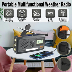 Rumenglai Emergency Radio showing AM/FM tuner for versatile listening on the go.