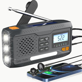 Rumenglai Emergency Radio with NOAA alerts display for timely weather updates.