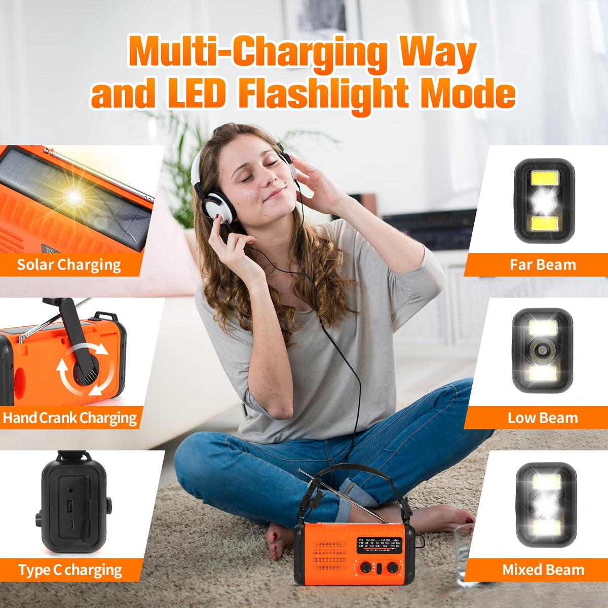 Rumenglai flashlight and reading lamp illuminating maps at night