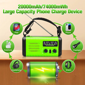 Rumenglai USB ports and hand crank for reliable multi-mode charging