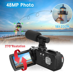 Rumyums black compact camcorder for on-the-go recording