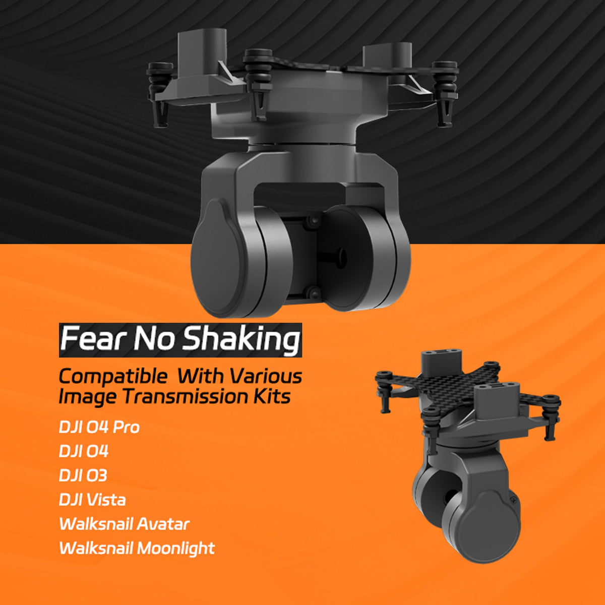 RunCam C-20D stabilization motors provide smooth motion under fast flight.