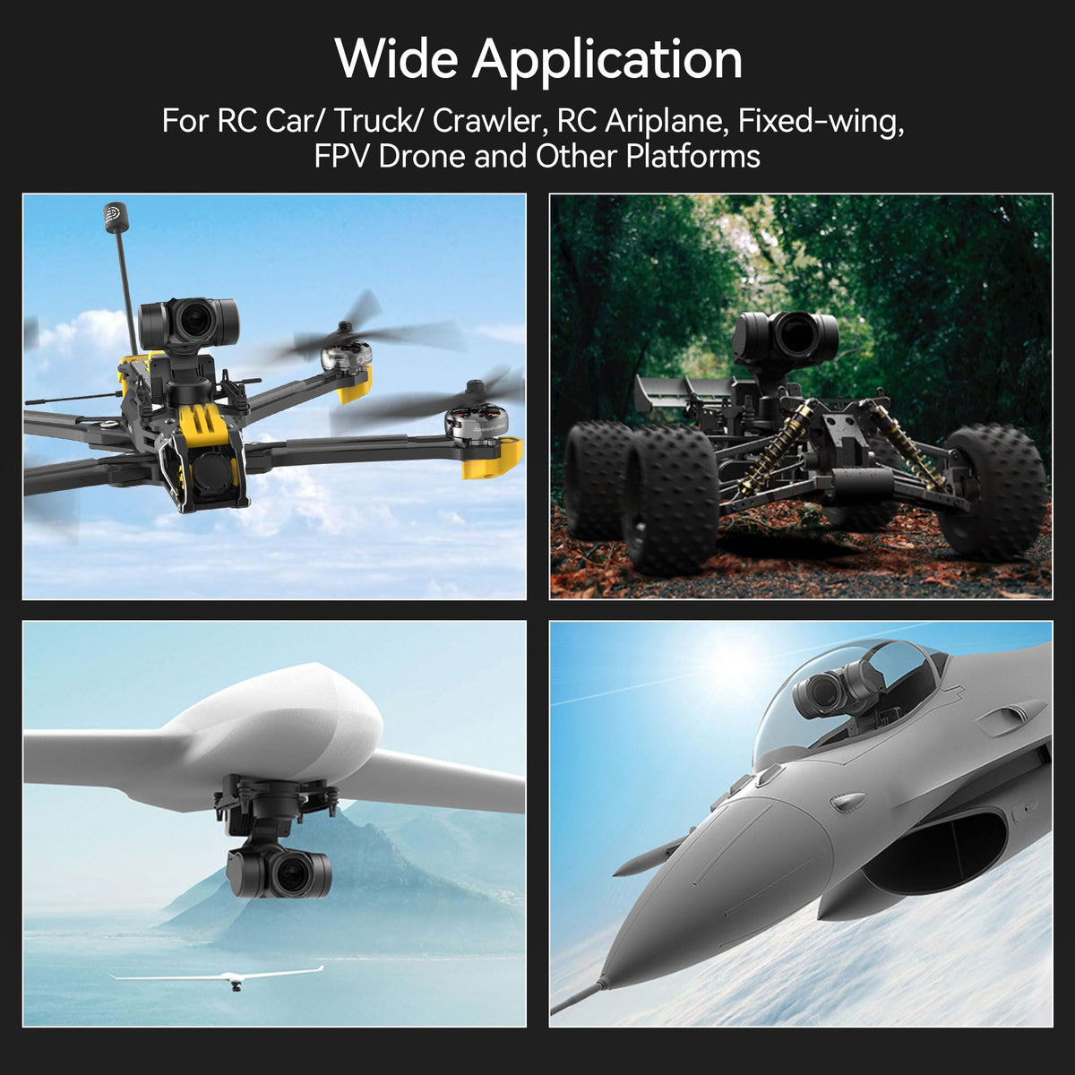RunCam C-20D durable gimbal suited for drones and RC cars.