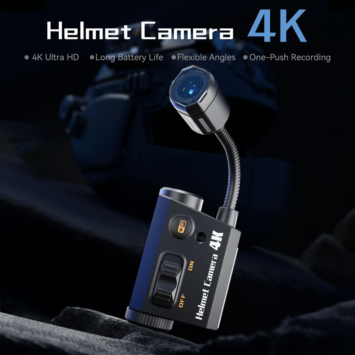 RunCam flexible tube close-up demonstrating adjustable angle benefit
