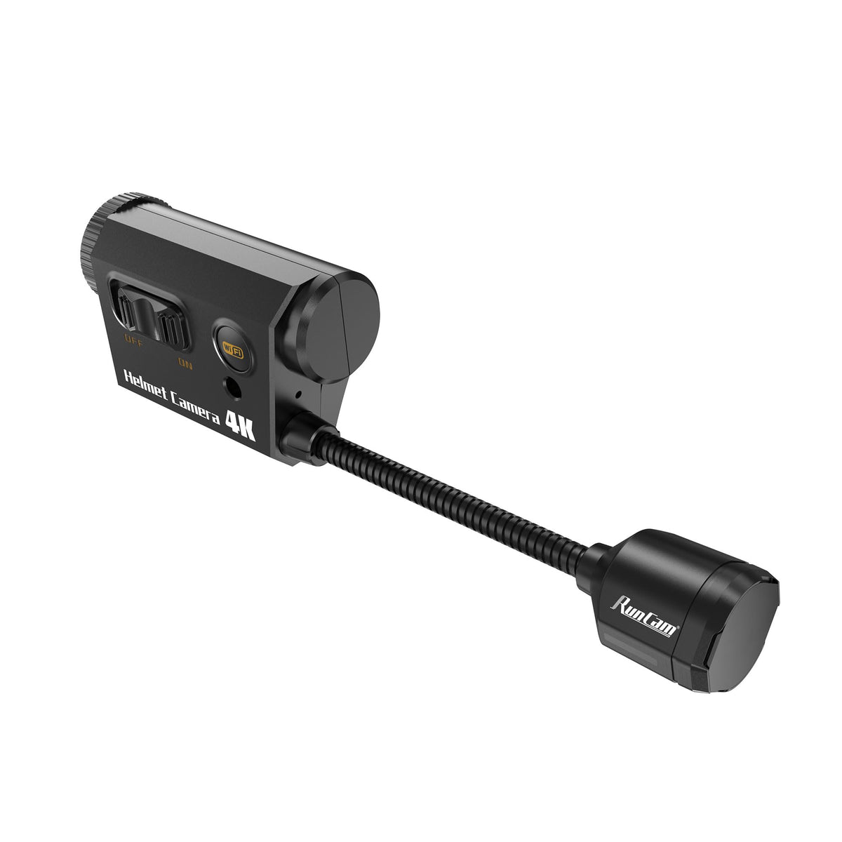 RunCam helmet camera front view showing lens and compact body for clear POV