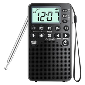 RunningByte pocket radio with digital tuning dial for stable AM/FM reception.