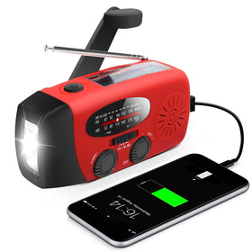RunningSnail Emergency Radio front view highlights compact portability for on-the-go use.
