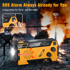 RunningSnail hand crank being operated to generate emergency power without outlets