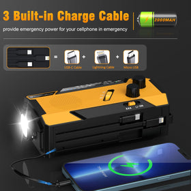 RunningSnail integrated charging cables displayed charging a phone conveniently