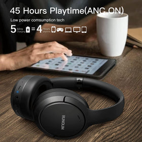 RUNOLIM side profile highlighting built-in microphone for clear calls
