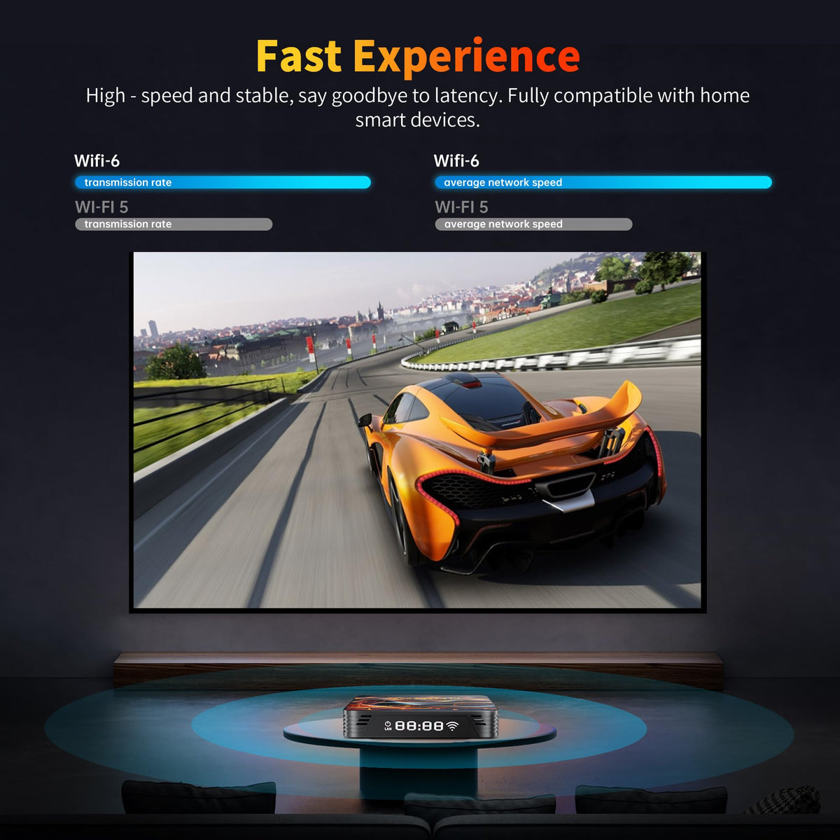 RUPA close-up of RK3518pro chipset highlighting smooth playback performance