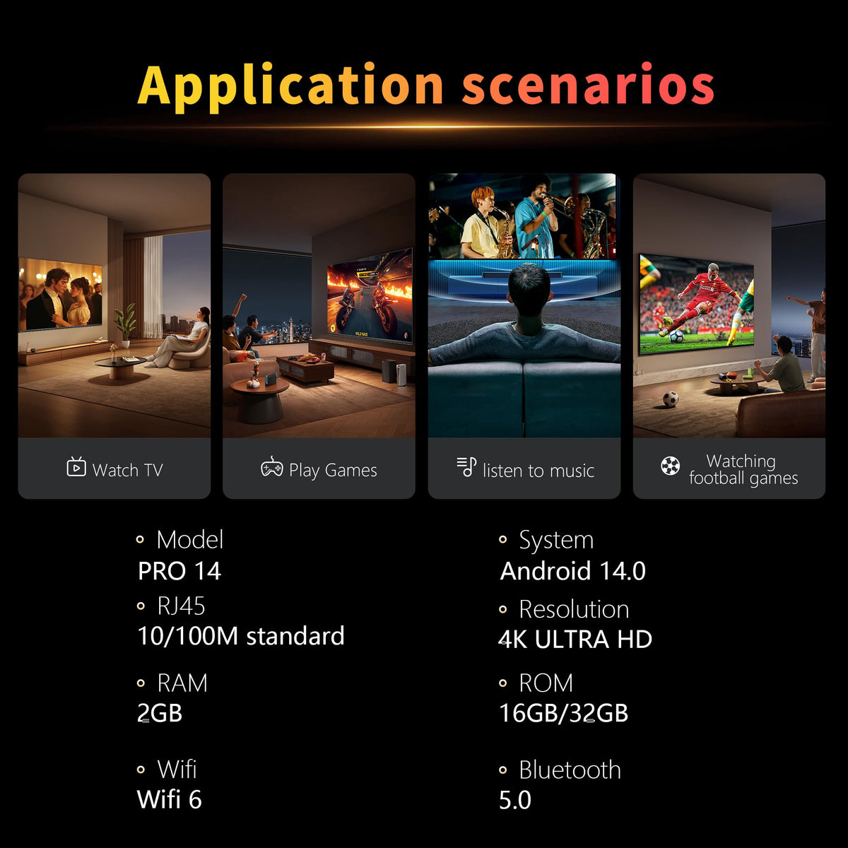 RUPA screen mirroring from phone to TV showing simple content casting