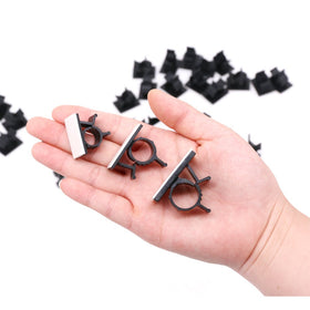 Rustark 3M adhesive pads secure clips on smooth surfaces.