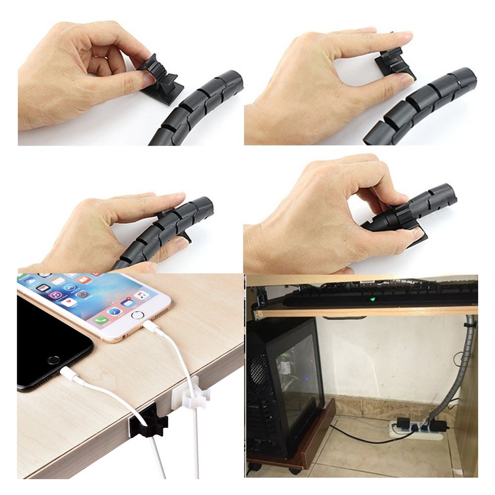 Rustark compact clips save space and reduce desk clutter.