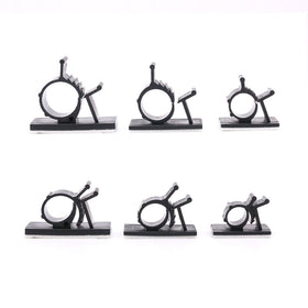 Rustark black cable clamps in S/M/L fit various cables.