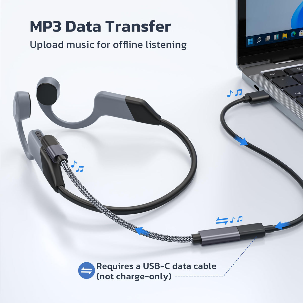 RUXELY adapter enabling USB-C data transfer with OpenSwim Pro S710.