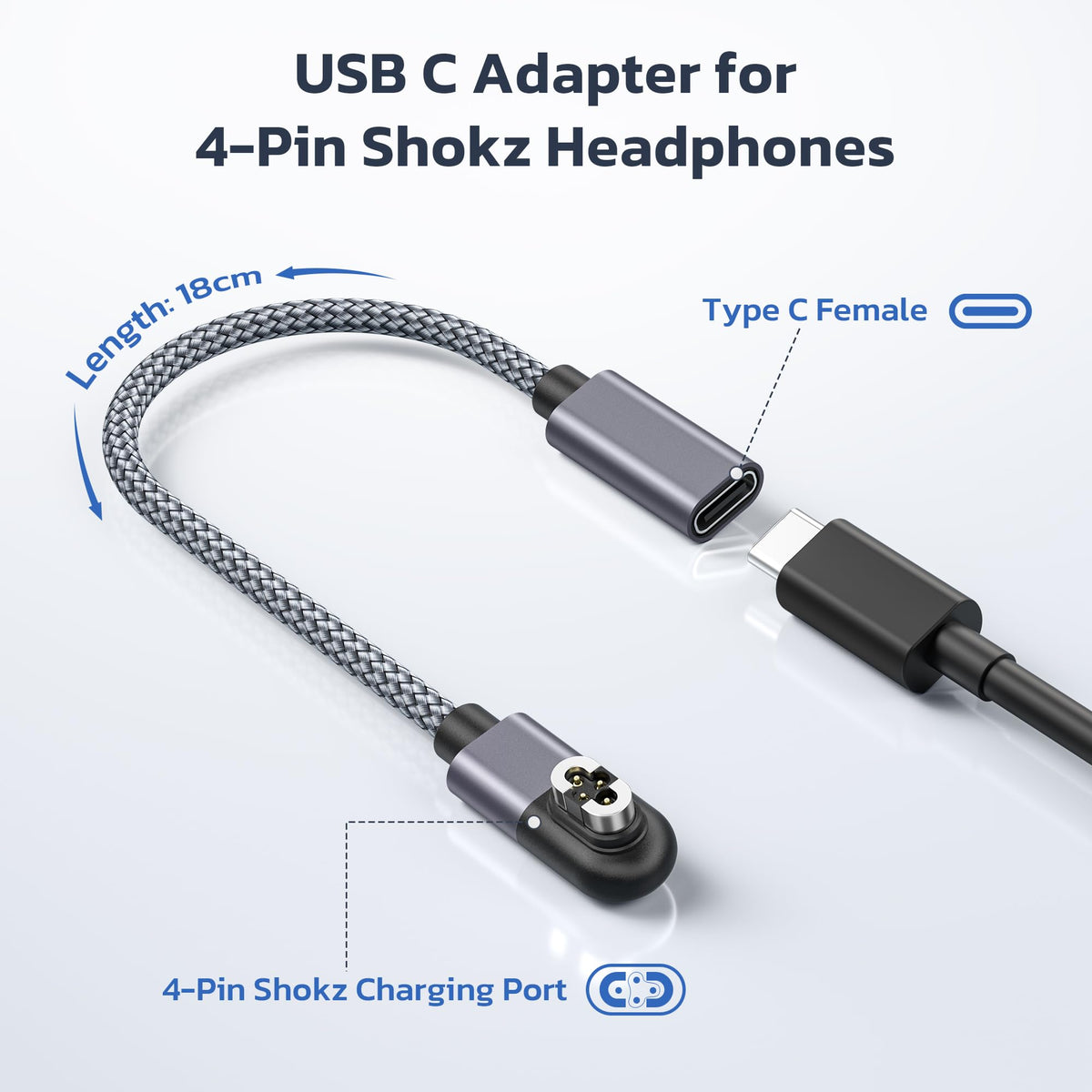 RUXELY magnetic attachment point showing secure charging.