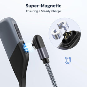 RUXELY slim magnetic short cable in travel case.