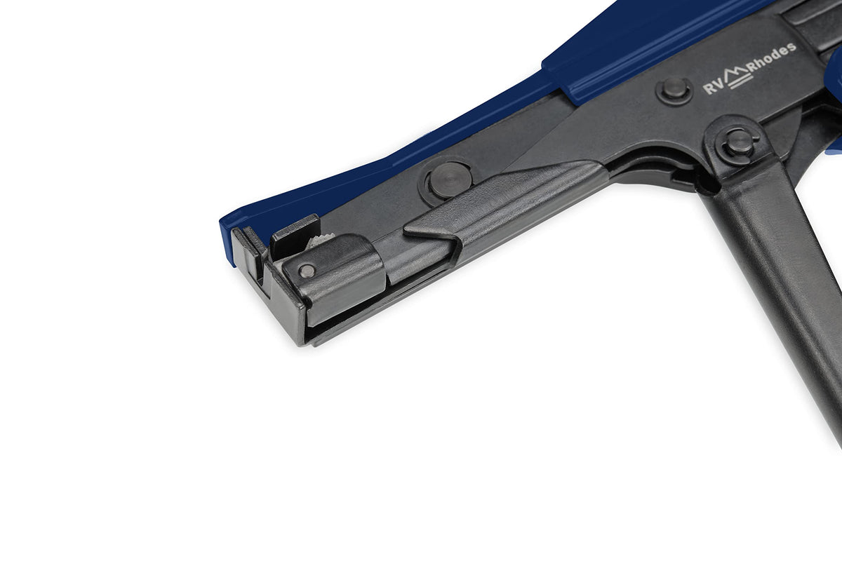 RV Rhodes side profile next to a ruler showing scale and portability benefit