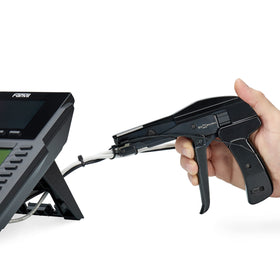 RV Rhodes zip tie gun built-in cutter detail cuts flush for clean finished ties