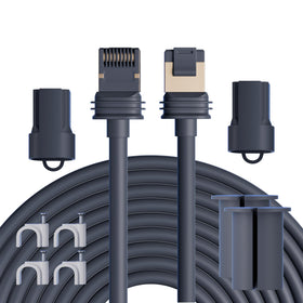 RVMARINEPAT Starlink Gen3 150ft cable with connector endcaps for travel protection