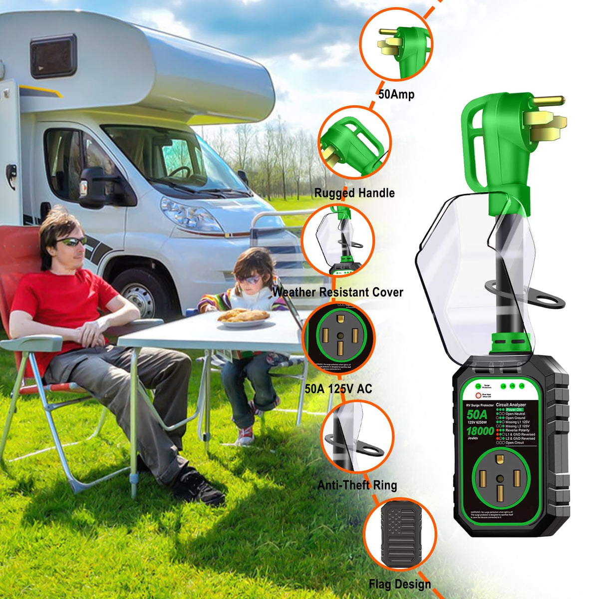 RVRVHOMM held in a hand for scale to show compact footprint and portability for travel convenience