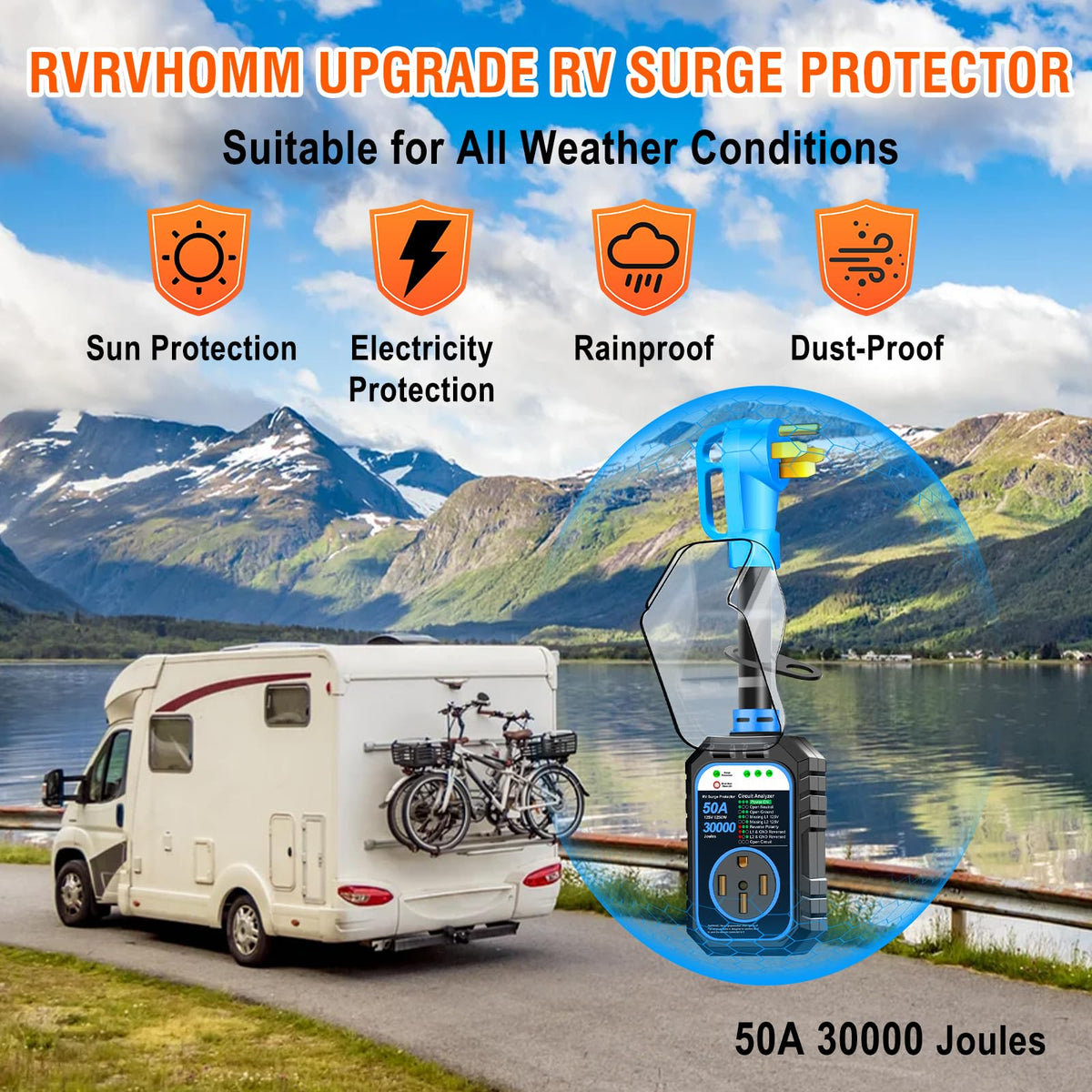 RVRVHOMM outdoors-ready protector supports camping power needs.