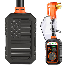 RVRVHOMM retail packaging with surge protector indicating included unit