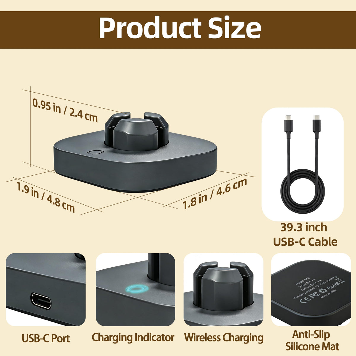 RXYKEJI dock packed in a small pouch ready for travel and easy portability