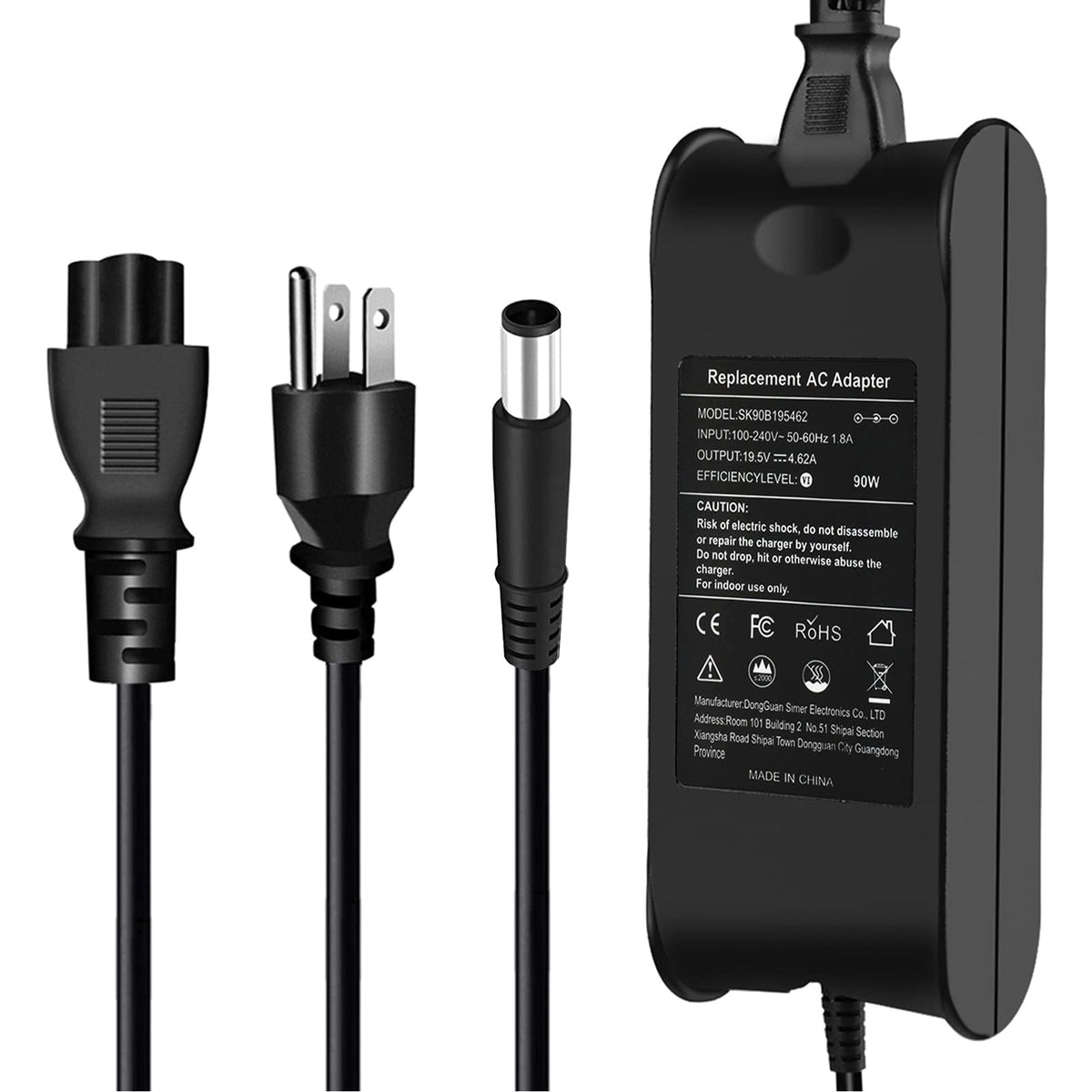 Ryaobwu 90W charger for Dell Inspiron powering laptops with stable output