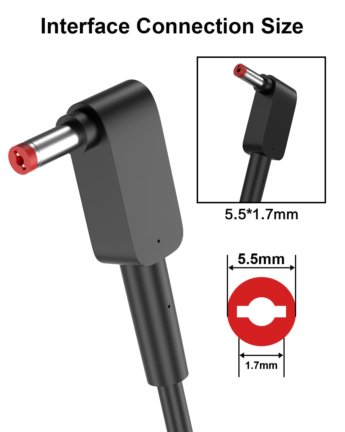 Ryaobwu adapter side label with voltage and wattage details for reassurance