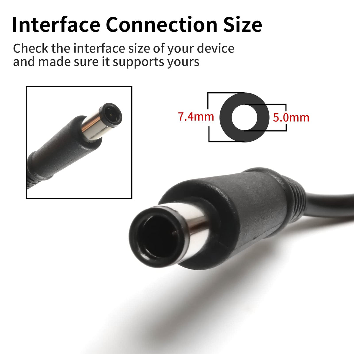 Ryaobwu charger shows broad compatibility with Dell Inspiron models