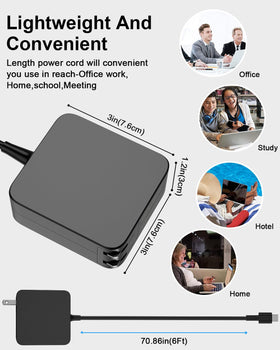 Ryaobwu travel-ready AC cord and compact charger for on the go
