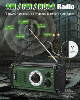 Rychi emergency radio compact portable design fits bags for on-the-go readiness.